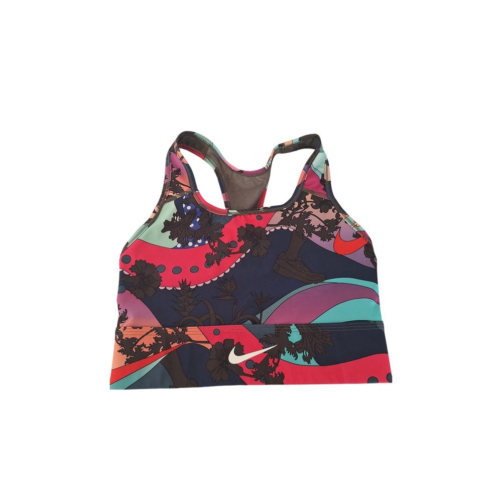Nike Dri-FIT Swoosh Sports Bra Small Multicolor Abstract Floral